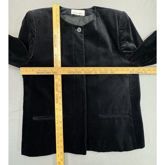 Vintage Austin Hill Black Velvet Lined Blazer Women’s 10 - Picture 4 of 7